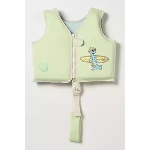 SunnyLife vestă de înot pentru copii Shred Turtle Aqua x Rip Curl 2-3 years culoarea verde imagine