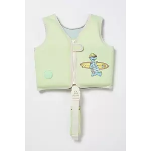 SunnyLife vestă de înot pentru copii Shred Turtle Aqua x Rip Curl 1-2 years culoarea verde imagine