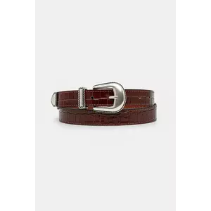 Drôle de Monsieur curea de piele La Ceinture Croco barbati, culoarea maro, G-AC168-LH031-BN imagine