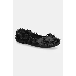 AGL balerini de piele Ceramic Full Flowers culoarea negru, D840008PGKF0551013 imagine