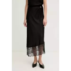 Mos Mosh fustă culoarea negru, midi, drept, 169360 imagine