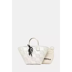 Karl Lagerfeld geantă de piele culoarea bej, A1W30492 imagine
