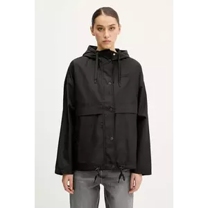 Tommy Jeans geacă culoarea negru, de tranzitie, oversize, DW0DW20231 imagine