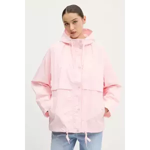 Tommy Jeans geacă culoarea roz, de tranzitie, oversize, DW0DW20231 imagine