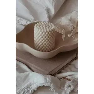 Temida lumânare decorativă Cube Bubble 200 g culoarea bej imagine