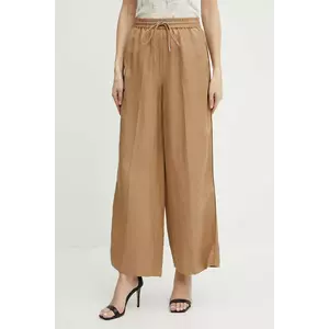 Karl Lagerfeld pantaloni culoarea maro, lat, high waist, A2W10016 imagine