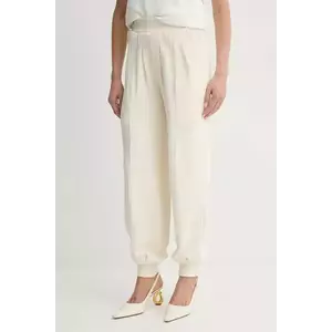 Silvian Heach pantaloni de trening din bumbac TENAGE culoarea bej, uni, GPP25104PA imagine