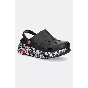 Skechers papuci SKECHERS X JGOLDCROWN culoarea negru, toc pana, 111324 imagine