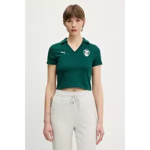 Puma tricou polo PUMA x HARRY POTTER culoarea verde, 630097 imagine