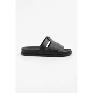 Karl Lagerfeld papuci de piele KADEN culoarea negru, KL72125 imagine