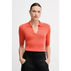 United Colors of Benetton tricou polo culoarea portocaliu, 123VD3018 imagine