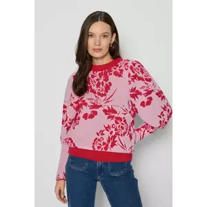 Bizuu pulover de bumbac FLORIA culoarea roz, FLORIA ROZOWY imagine