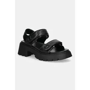 Coach sandale de piele Brynn culoarea negru, CAR57 imagine