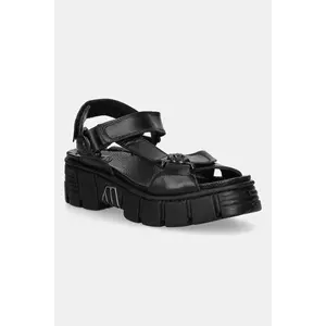 New Rock sandale de piele NOMADA culoarea negru, cu platforma, M-BIOS130-C2 imagine
