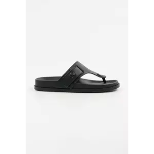 Karl Lagerfeld papuci de piele KADEN culoarea negru, KL72105 imagine