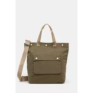 Barbour rucsac din bumbac Barbour Transport 3 Way Tote/Backpack Bag culoarea verde, mic, uni, UBA0740 imagine