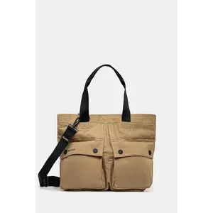 Barbour geantă de bumbac Barbour Transport Carry All Tote Bag culoarea verde, UBA0744 imagine