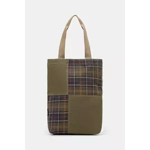 Barbour geantă Barbour Transport Patchwork Tote Bag culoarea verde, UBA0741 imagine