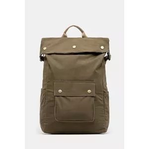 Barbour rucsac din bumbac Barbour Transport Foldover Backpack Bag culoarea verde, mic, uni, UBA0746 imagine