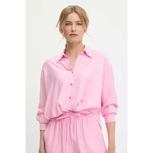 cămașă și pantaloni scurți culoarea roz imagine