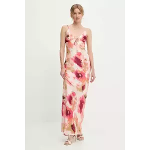 rochie culoarea roz, maxi, evazati imagine