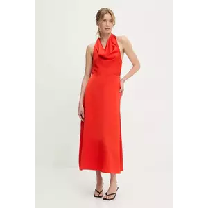 rochie culoarea rosu, maxi, evazati imagine
