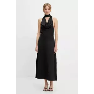 rochie culoarea negru, maxi, evazati imagine