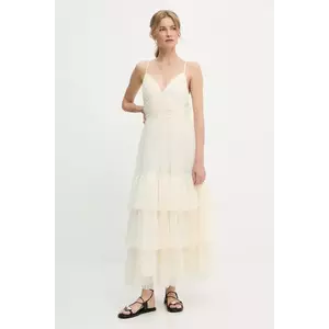 Answear Lab rochie culoarea bej, maxi, evazati imagine