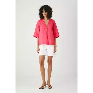 Medicine bluza din in culoarea portocaliu, neted imagine