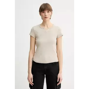 G-Star Raw tricou din bumbac culoarea bej, D26075-D958 imagine