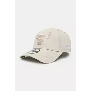 New Era șapcă culoarea bej, uni, 60595202 imagine