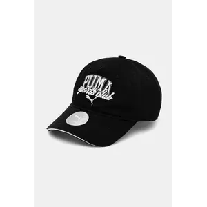 Puma șapcă culoarea negru, uni, 25989 imagine