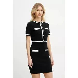 Morgan rochie RMBIBI culoarea negru, mini, mulata, RMBIBI imagine