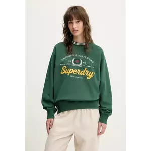 Superdry bluză culoarea verde, cu imprimeu, W2012254A-GRJ imagine
