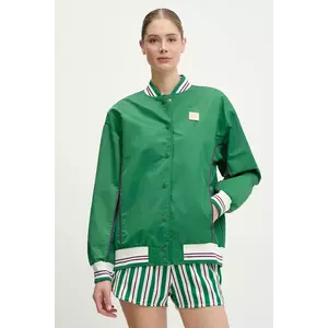 Fila geacă bomber Leme culoarea verde, de tranzitie, oversize, FAW0999 imagine