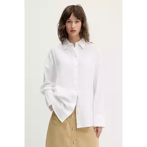 Abercrombie & Fitch cămașă de in culoarea bej, cu guler clasic, relaxed, KI140-5058 imagine