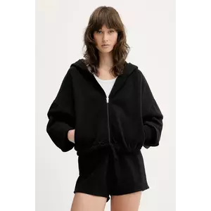 IRO hanorac de bumbac culoarea negru, cu glugă, uni, WF14ORITTA imagine