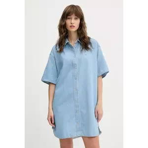 Tommy Jeans rochie din denim mini, oversize, DW0DW20112 imagine