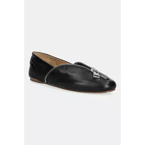 JW Anderson balerini de piele Biker Ballerina culoarea negru, BL0032 LA0268 999 imagine