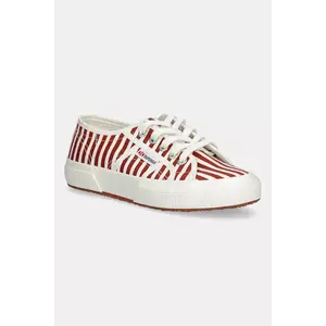 Superga teniși STRIPES PRINT culoarea rosu, S8148TW imagine