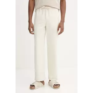 A.P.C. pantaloni de bumbac pantalon vincent culoarea bej, drept, COGBJ.H08418 imagine