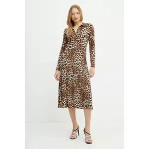Morgan rochie RUFUS culoarea maro, midi, evazati, RUFUS imagine