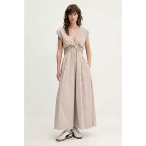 Abercrombie & Fitch rochie culoarea bej, maxi, evazati, KI159-5581 imagine
