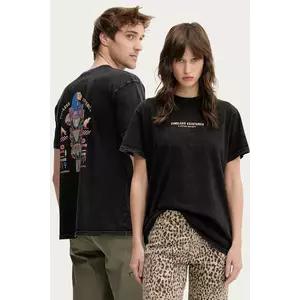 Kaotiko tricou din bumbac culoarea negru, uni, AQ022-01-G002 imagine