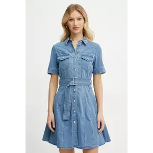 Morgan rochie din denim RIXES mini, evazati, RIXES imagine