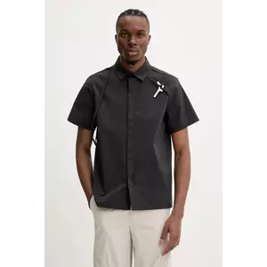 Heliot Emil cămașă culoarea negru, cu guler clasic, regular, SS25_M_05_042_BLK01_CO imagine