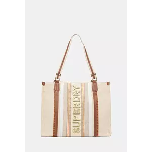 Superdry geantă culoarea bej, W9110412A-20O imagine