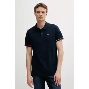 Tommy Jeans polo de bumbac culoarea bleumarin, uni, DM0DM21306 imagine