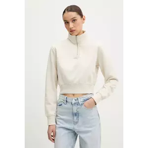 Tommy Jeans bluză culoarea bej, uni, DW0DW20305 imagine