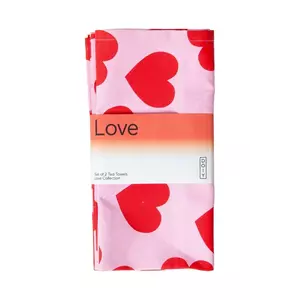 DOIY un set de prosoape de bucătărie Love 2-pack culoarea roz imagine